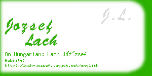 jozsef lach business card